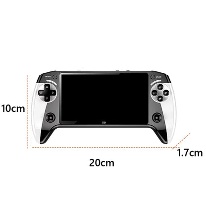 X9 Handheld Game Console Built-In 9 Classic Game Emulators 5.5Inch Screen 1500Mah 360° Non-Slip Joystick Retro Video Game Player