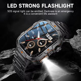 2025 for Xiaomi Outdoor Sports Smart Watch GPS Trackr 5ATM Flashlight 1.96" HD Display Screen Bluetooth Call Men Fitness Watches
