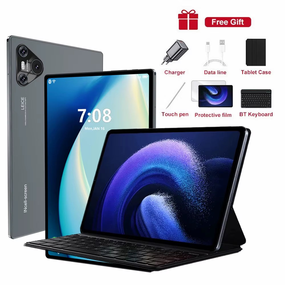 2025 Pad 16 Pro Tablet 10 Inch Android Snapdragon 870 Dual SIM Tablet 4K WIFI 10000Mah 16GB+1TB Tablets PC for Children Kids Tab