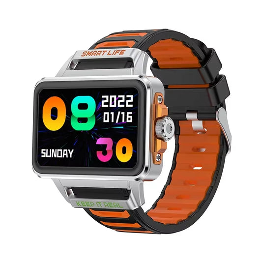 Hip Hop Fashion Personality Smart Watch 1.57-Inch HD Screen 24H Continuous Heart Rate Sleep Monitor Game Waterproof Smartwatch