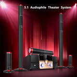 5.1 Home Theater Set 200W Peak Sound Box 8Ω Hifi Bluetooth Speaker 3-Way 3 Inch Active Audio Coaxial Optical USB for Home KTV