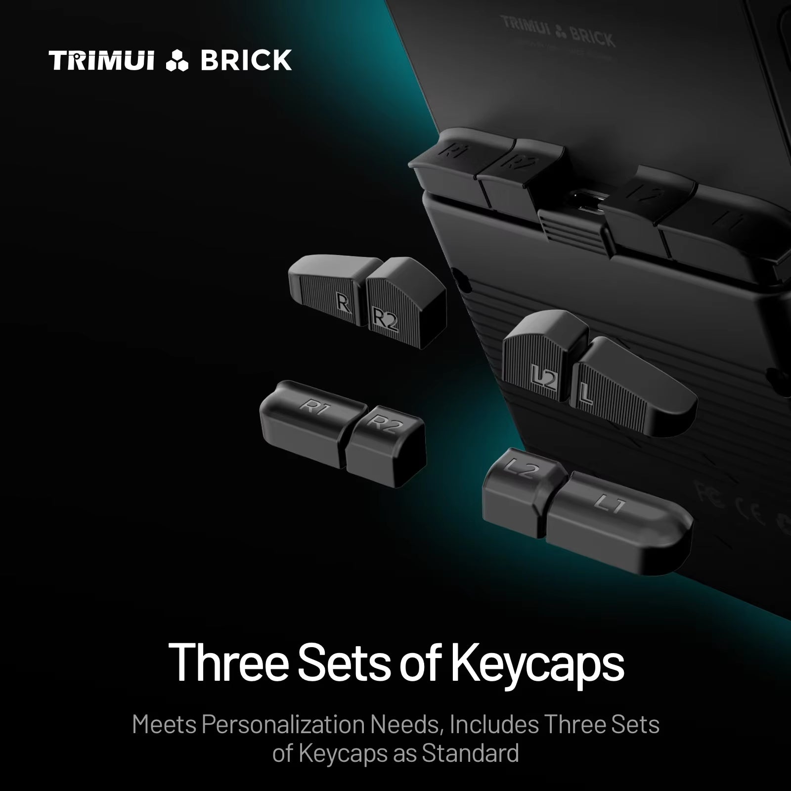 BRICK Handheld Game Console 3.2'' IPS Screen Linux System  UI Metal Back Panel Key LED Lighting Free Keycap Gifts