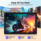 Android 14 Tablet, 10.1 Inches, Quad-Core Processor, 6GB RAM + 64GB ROM, 600GB Expansion Memory, 6000Mah