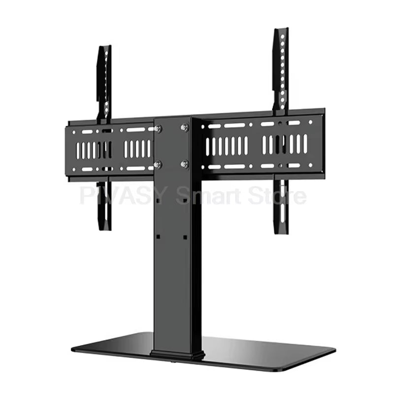 Universal LCD TV Base Stand for 32-65 Inches Desktop Mount Adjustable Height 3-Gear Center Distance Support 45/55/70KG Load