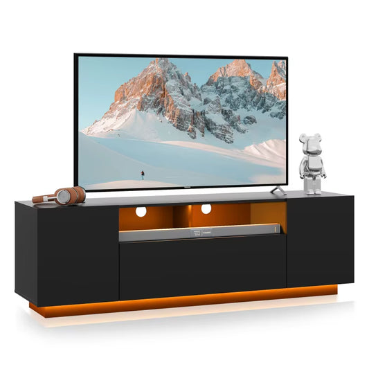 TV Stand for 65 Inch TV Entertainment Center with Storage Cabinet Modern TV Console for Living Room with Ample Storage