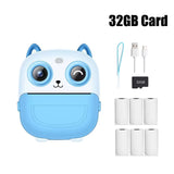 Kids Camera Instant Camera 1080P HD Dual Lens Selfie Digital Camera Print for Girls Boys Christmas Birthday Gifts Toys