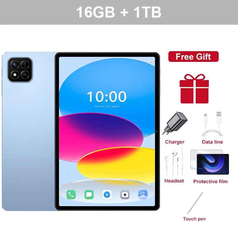 2025 New Pad 7S Pro Tablet PC 10.1" Global Edition 5G Dual SIM Android 15 Tablets 22GB+2TB Wifi GPS Children'S Kids Tab Tablet