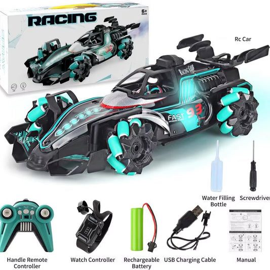 Gesture Sensing RC Stunt Car for Kids 6-12 - 360° Rotate, Drift Hand-Controlled with Light Music & Spray - Perfect Birthday Gift