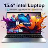 QMDZ 15.6" Laptop Computer  Celeron N5095 Notebook PC 16GB 32GB Ram 128GB-2TB SSD Office Study PC Windows 11 1080P Laptops