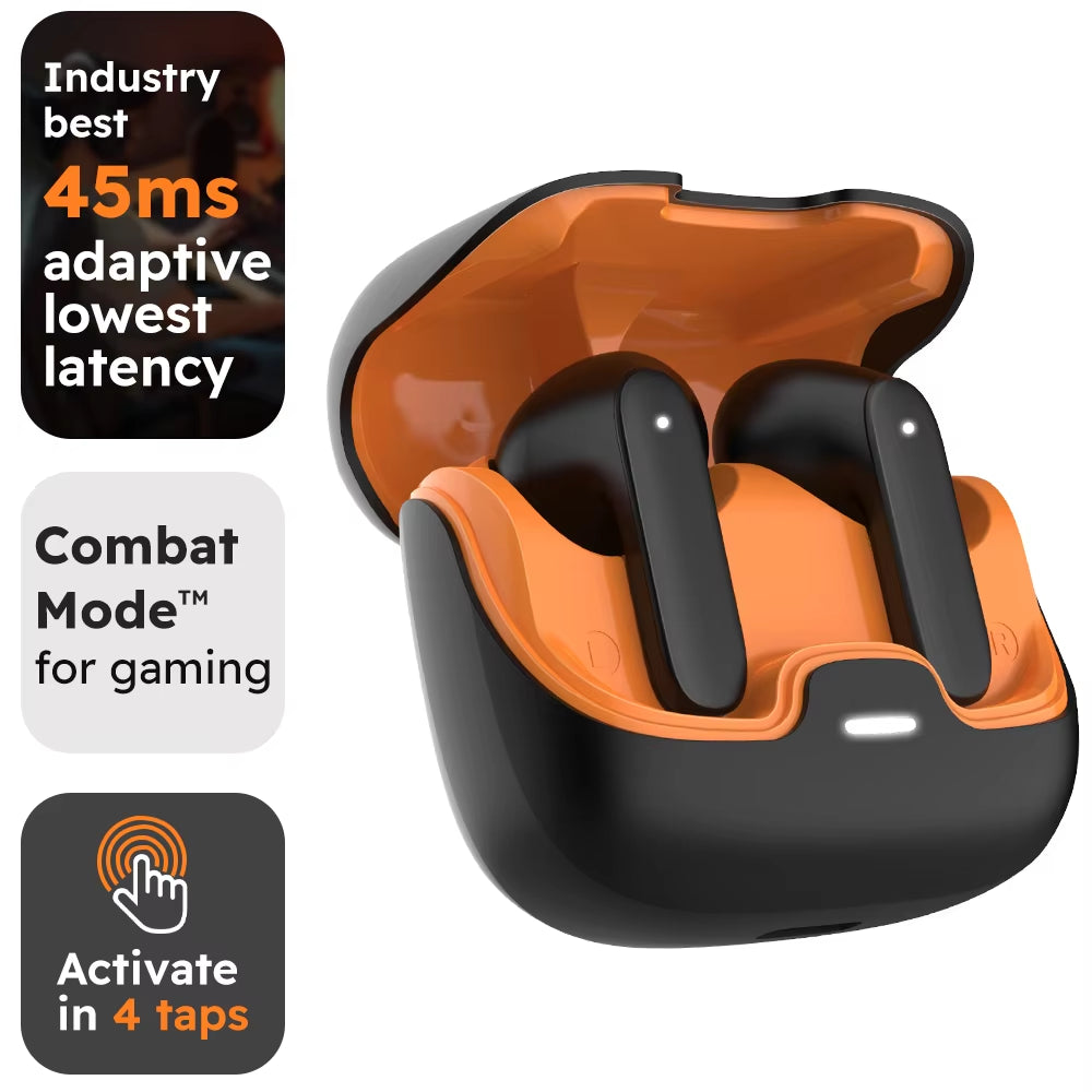 Bluetooth 5.4 TWS Wireless Bluetooth Earphones Ultra-Low Latency Dual Microphone ENC Noise Cancelling in Ear Bluetooth Earphones