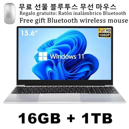 QMDZ 15.6" Laptop Computer  Celeron N5095 Notebook PC 16GB 32GB Ram 128GB-2TB SSD Office Study PC Windows 11 1080P Laptops