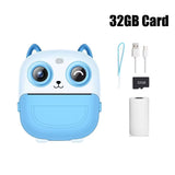 Kids Camera Instant Camera 1080P HD Dual Lens Selfie Digital Camera Print for Girls Boys Christmas Birthday Gifts Toys