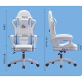 Household Comfortable Gaming Chair Office Ergonomics Mute Roller Computer Chair Bedroom Study Rotate Lift Backrest Chair
