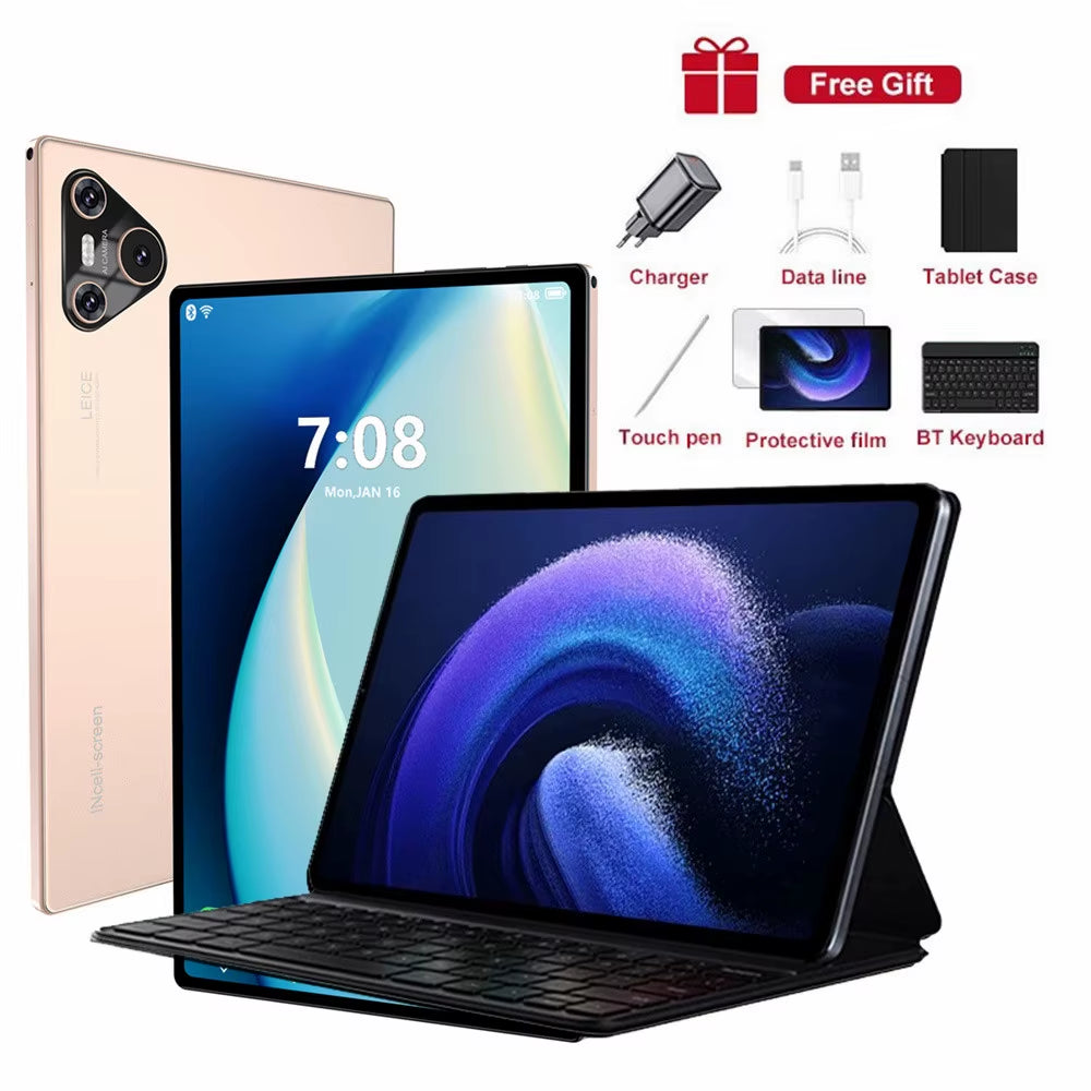 2025 Pad 16 Pro Tablet 10 Inch Android Snapdragon 870 Dual SIM Tablet 4K WIFI 10000Mah 16GB+1TB Tablets PC for Children Kids Tab