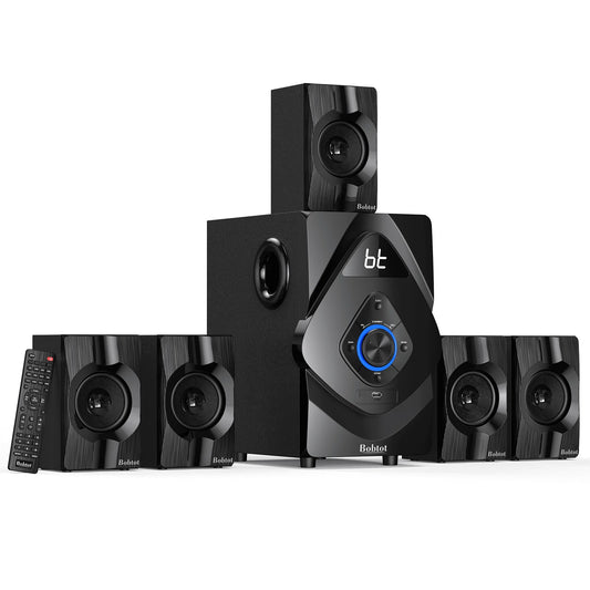 Surround Sound Systems Wireless Rear Satellite Speakers - 800W 6.5Inch Subwoofer 5.1/2.1 Channel Home Theater Systems with ARC Optical Bluetooth Input
