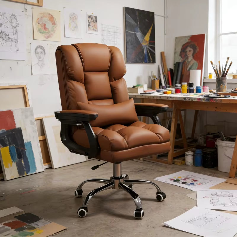 Luxury Modern Ergonomic Office Chair -Computer Desk Chair with Wheels, High Back Executive Swivel Chair for Home Office
