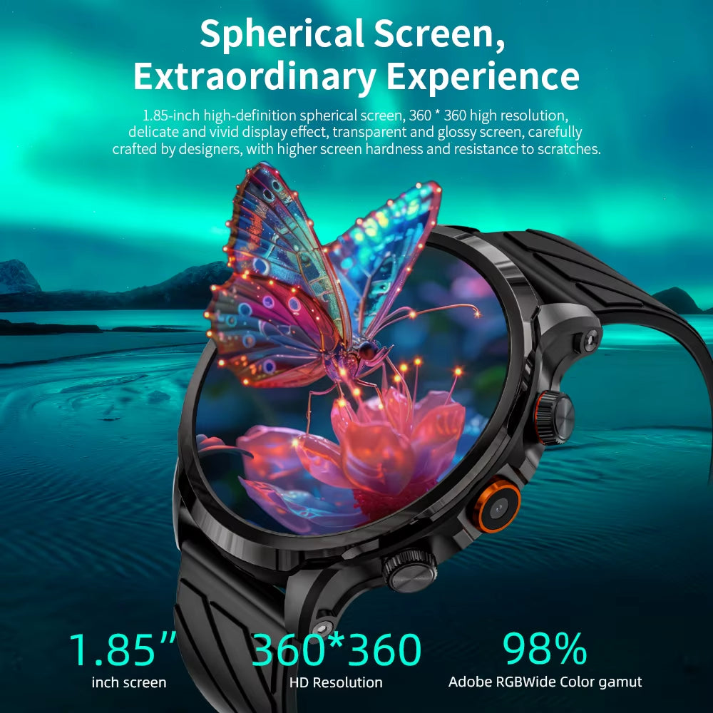 APPLLP 8 PRO Android Smart Watch Phone Big round Screen Wifi 4G Network Watch Camera Smartwatches SIM Card Watch Fitness