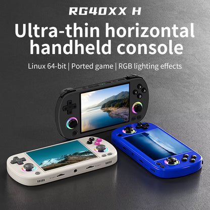 RG40XX H Handheld Games Console 4.0" IPS Screen Linux 64-Bit Multicolor LED Lights Retro Gaming Console over 5000 Games