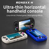 RG40XX H Handheld Games Console 4.0" IPS Screen Linux 64-Bit Multicolor LED Lights Retro Gaming Console over 5000 Games