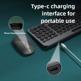 2.4G Wireless Keyboard and Mouse Combo Three-Mode Multi System Compatibility Bluetooth Keyboard Mouse Set Rechargeable Keyboards