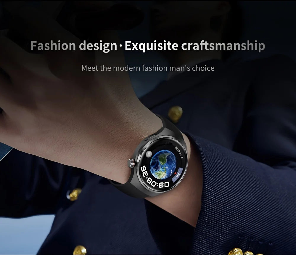 New Men'S Smart Watch HD Screen Heart Rate Bluetooth Call NFC Smartwatch for 2025 Men Women Holiday Gifts