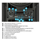 Dual 6.5" Woofer Portable FM Bluetooth Party Speaker Heavy Bass Sound Remote Control