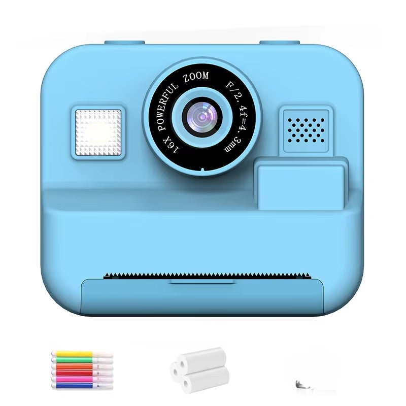 Children'S Digital Instant Print Camera - Educational Thermal Instant Print Camera with 32G Card and 1080P Video Functionality