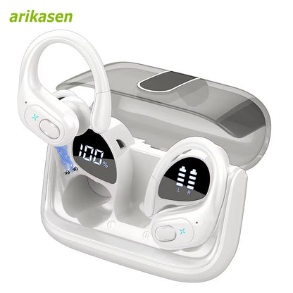 Bluetooth 5.3 Headphones 2024 Wireless Earbuds 75Hrs Sport Bluetooth Earphone with Noise Cancelling Mic IPX7 Waterproof Headsets