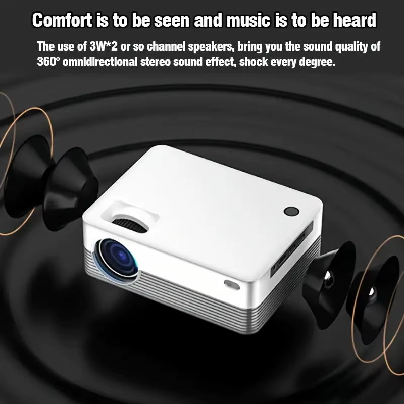 Smart LED Projector HD 1280X720P 5G Wifi Android 10 BT5.0 H700 Home Theater Outdoor Support Parsing 4K Mini Portable Projector