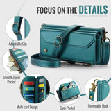 Crossbody for Samsung Galaxy S24 S23 Ultra S22 S21 S20 Case Wallet Card Holder
