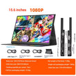 15.6 Inch Portable Monitor IPS HD 1080P PC Secondary Screen Car Expansion Screen Switch External Display 60Hz Refresh 6Ms 250Nit