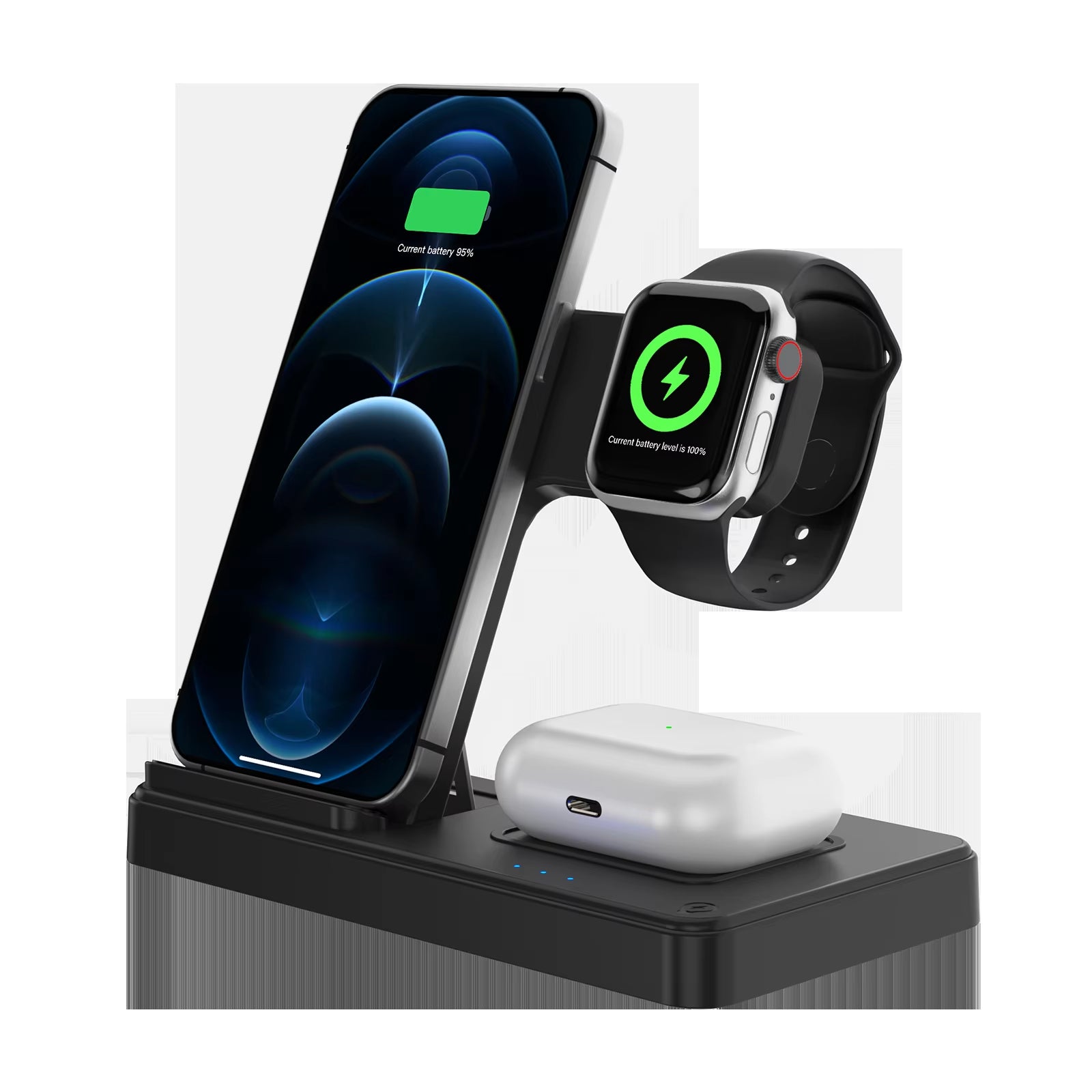 3 in 1 Wireless Charging Station Magnetic Fast Charging 18W Foldable for Iphone 16 15 14 13 12 Pro/Pro Max/Plus/Watch & Airpods