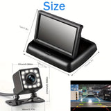 4.3 Inch Foldable Screen TFT LCD Vehicle Car Backup Monitor Camera Kit Rear View Reverse Parking System Night Vision Camera