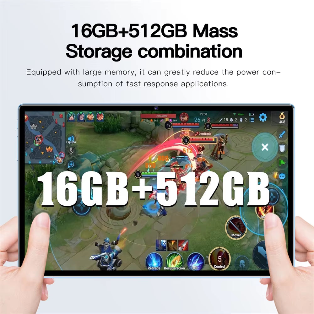 2025 Global Version New Original P60Pro Tablets Android 14 Tab 16GB+1TB 20000Mah High-End 5G Dual SIM Tablet PC with Keyboard