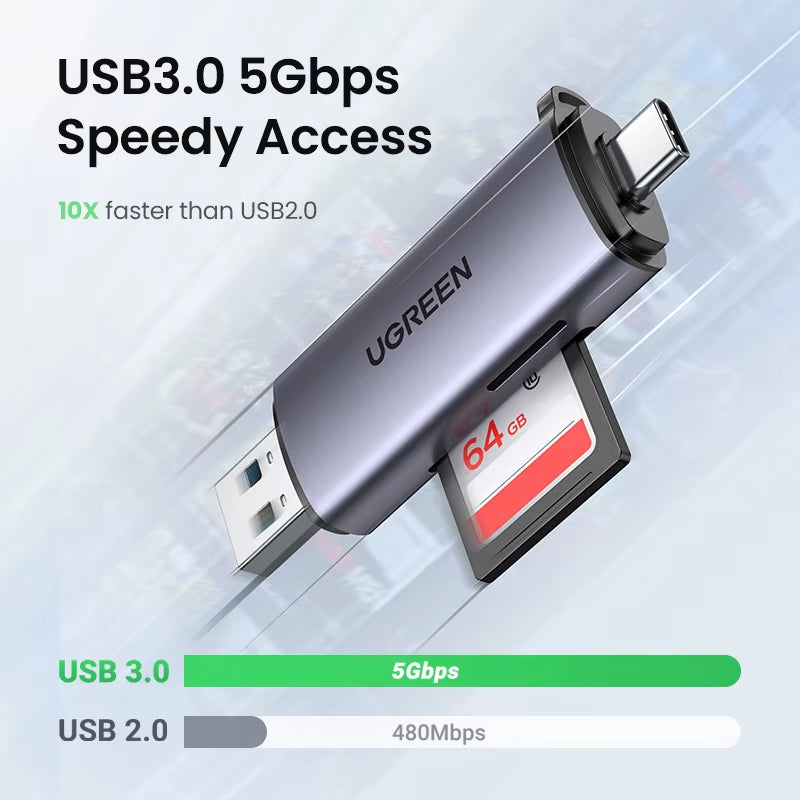 Card Reader USB3.0&USB C to SD Microsd TF Thunderbolt 3 for PC Laptop Accessories Smart Memory Cardreader SD Card Adapter