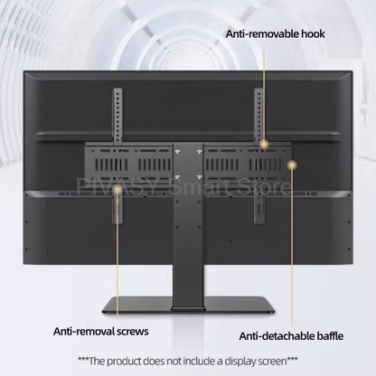 Universal LCD TV Base Stand for 32-65 Inches Desktop Mount Adjustable Height 3-Gear Center Distance Support 45/55/70KG Load