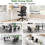 Office Chair Ergonomic Desk Chair - Mesh Comfy Home Desk Office Chairs with Wheels Adjustable Lumbar