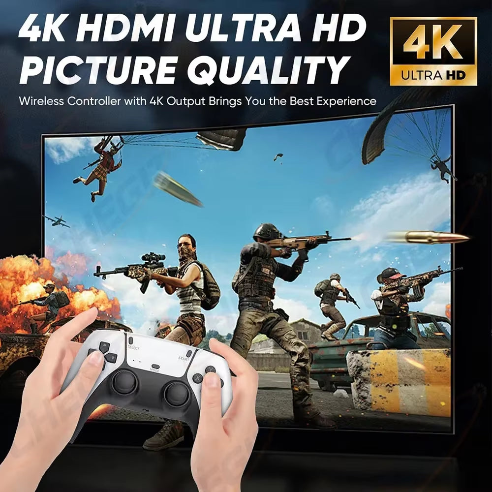 M8 PRO 64GB Game Stick 4K Video TV Game Console Wireless Gamepads Video Game 64G Classic Arcade Games HD Two-Player