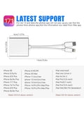 Dual-Card Dual-Wire Card Reader, Supports SD/TF Card Reader, Suitable for Apple Type-C Mobile Phones and Tablets