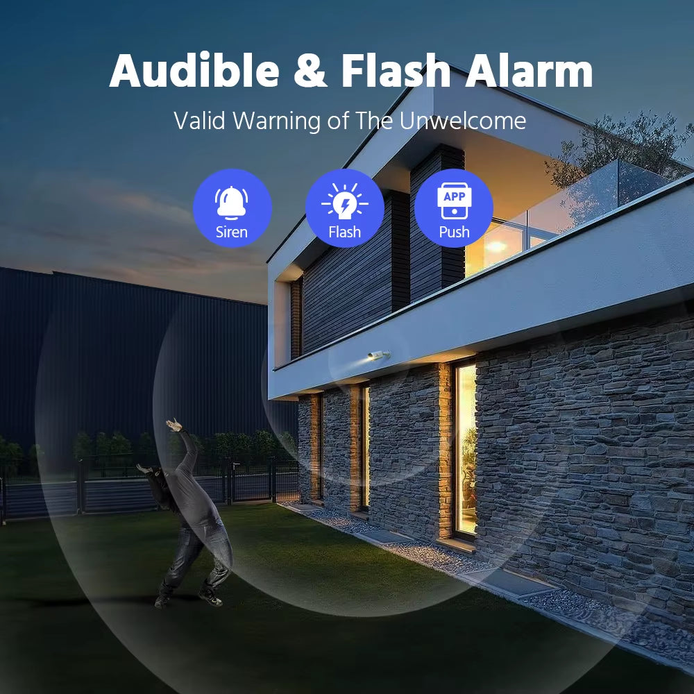 3K IR Network Security IP Camera 2.8 Mm Support Flashing/ Audio Alarm Two-Way Audio Smart Dual-Light Waterproof POE Camera