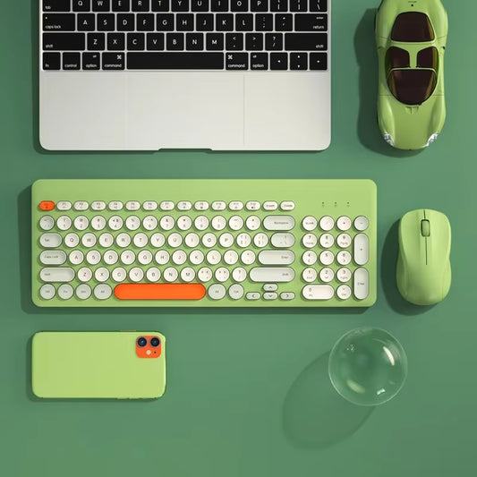 Colorful Gaming Accessories Ergonomic Mini Portable Wireless Keyboard and Mouse Combo for Home Office
