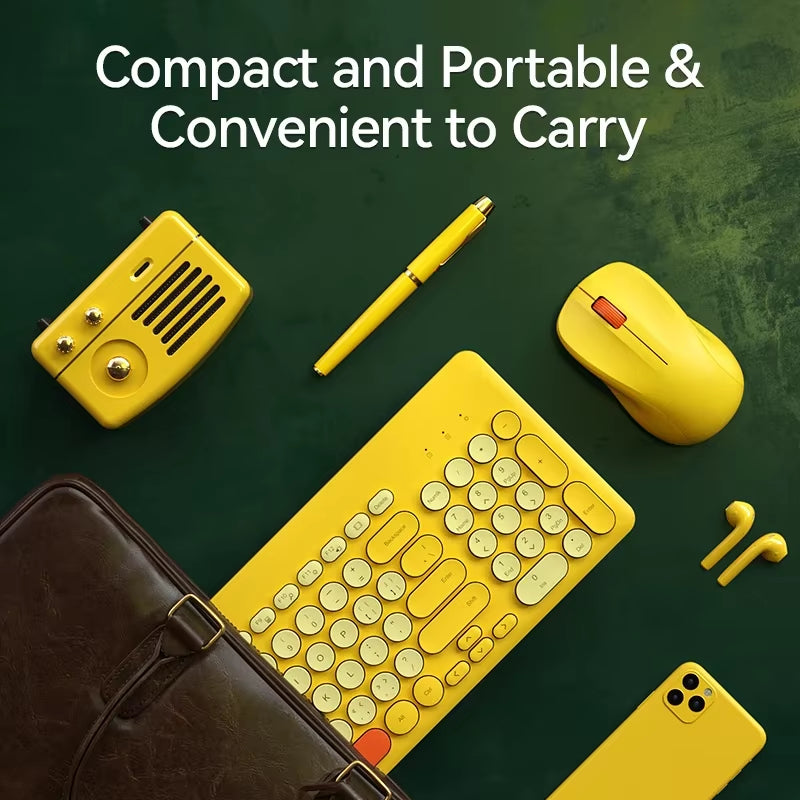 Colorful Gaming Accessories Ergonomic Mini Portable Wireless Keyboard and Mouse Combo for Home Office