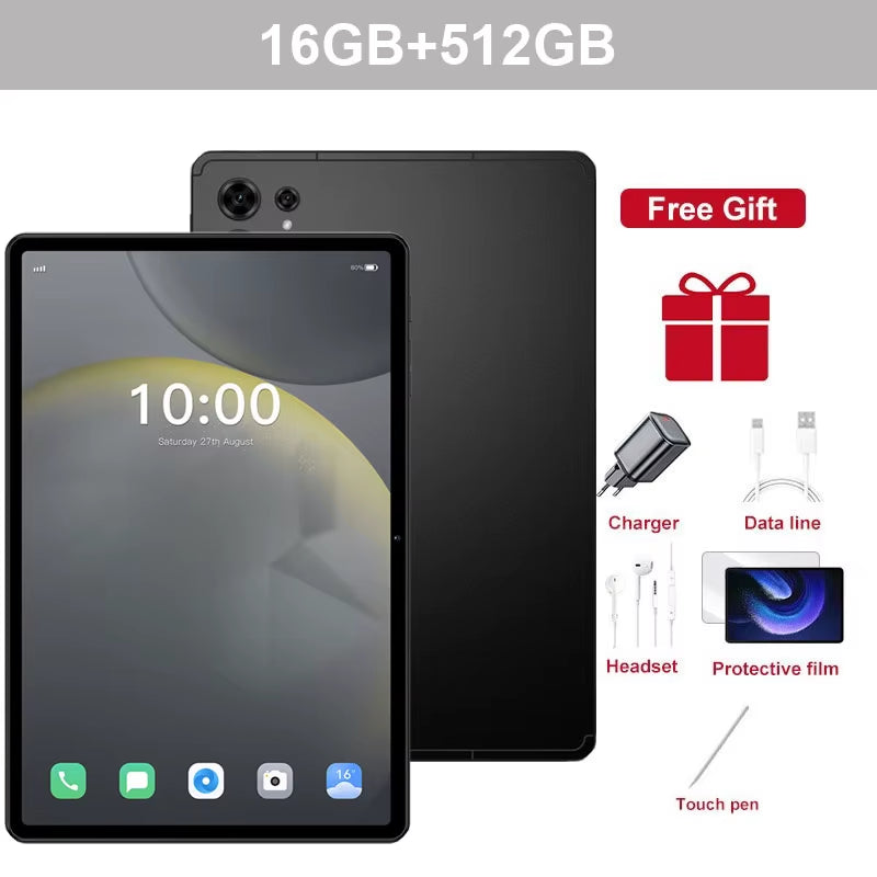 2025 Original Tab Pad 7S Pro 10" Android 15 Tablets Global Snapdragon 8 Gen3 22GB+2TB Tablet PC 10000Mah 5G Dual SIM Kids Tablet