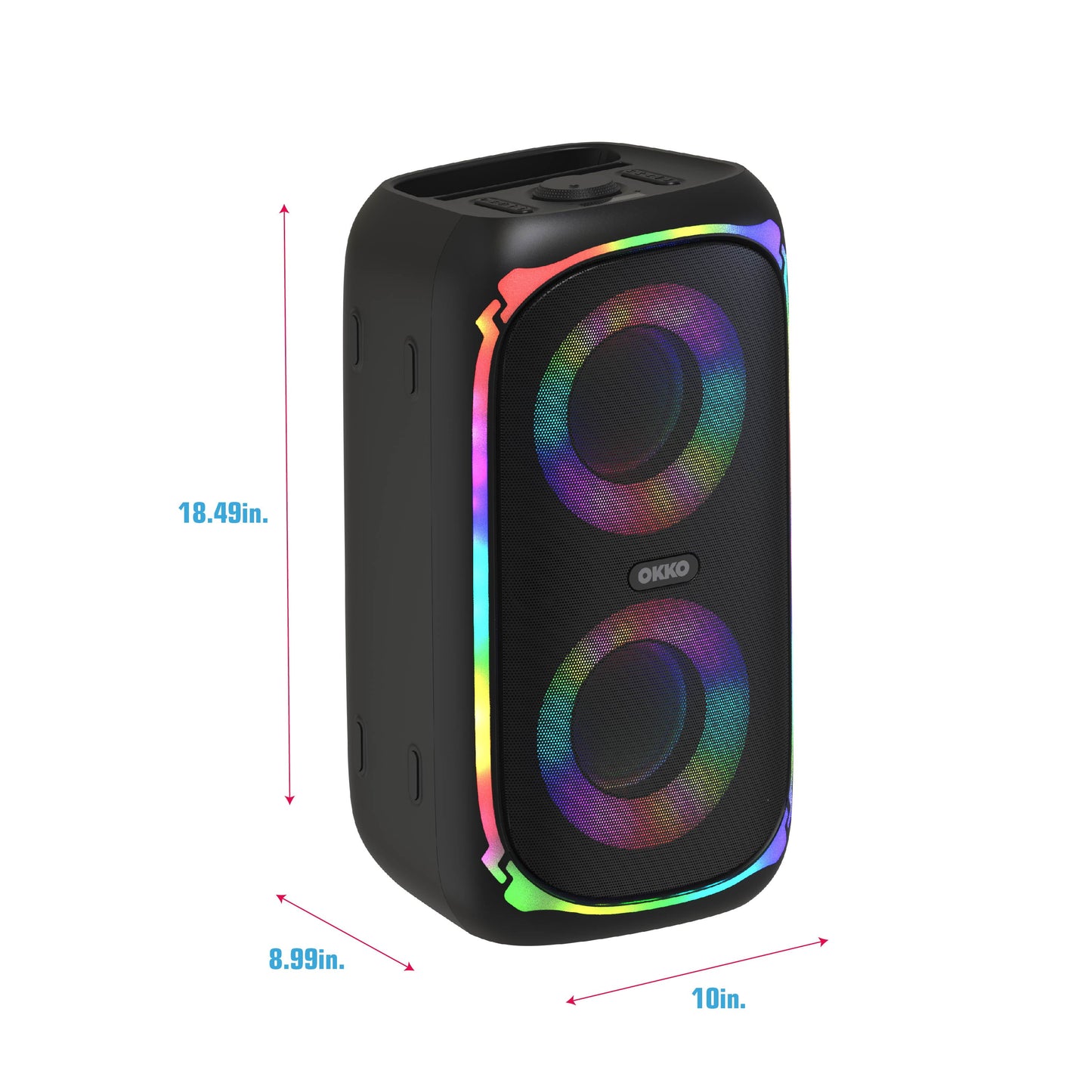 Sonic Bass V4 Portable Bluetooth Speaker – Wireless Party Speaker with Deep Bass, Karaoke Speaker with Microphone Port, LED Lights, Outdoor Portable Rechargeable Speaker