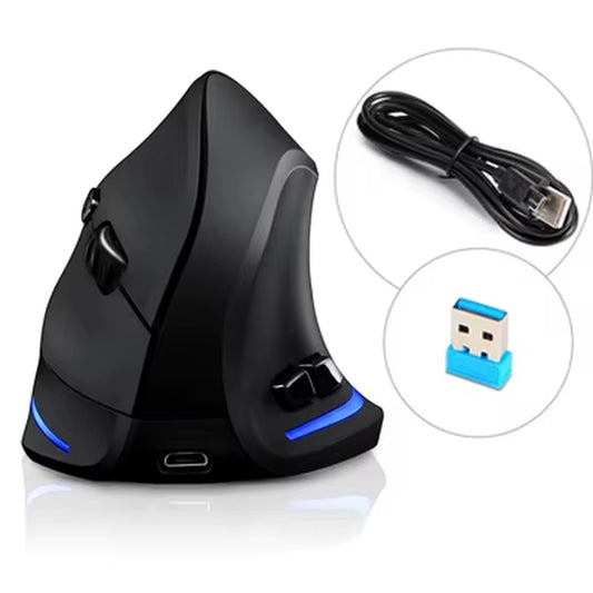 F35 Wireless Mouse Vertical Rechargeable Ergonomic Mouse 2400 DPI Optical Gaming Mice for Gamer Computer Laptop PC Mac IOS