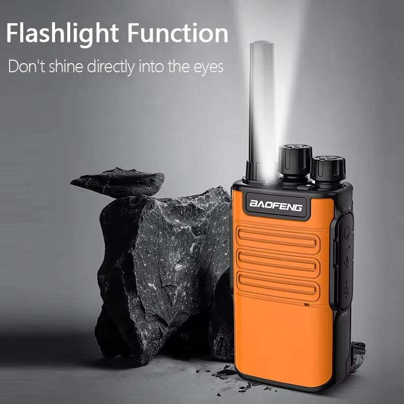 Mini Walkie Talkie Handheld BF-V8 BFV8 Gray Green Orange Intercom UHF HF Transceiver Walkie Talkie 10 KM