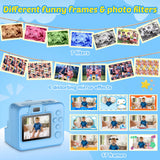 Kids Camera Instant Camera 1080P HD Dual Lens Selfie Digital Camera Print for Girls Boys Christmas Birthday Gifts Toys
