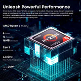 CHUWI Corebook X Gaming Laptop 14.1 Inch 2K IPS Screen  R5-7430U 16GB DDR4 RAM 512GB SSD Windows 11 Wifi6 Notebook Computer