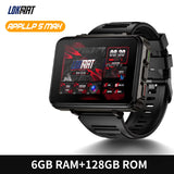APPLLP 5 MAX Android Watch Phone Square Big Screen Wifi 4G Calls Smartwatches Dual Camera with Flashlight Gaming Watch