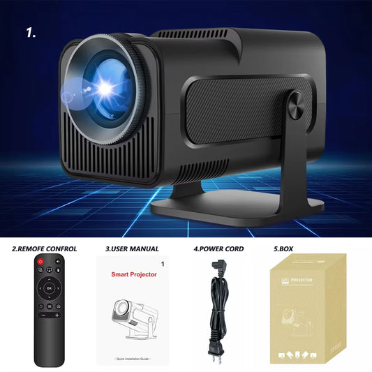 2025 4K Android 11 Projector Native 1080P 390ANSI HY320 Dual Wifi6 BT5.0 1920*1080P Cinema Portable Projetor Upgrated HY300
